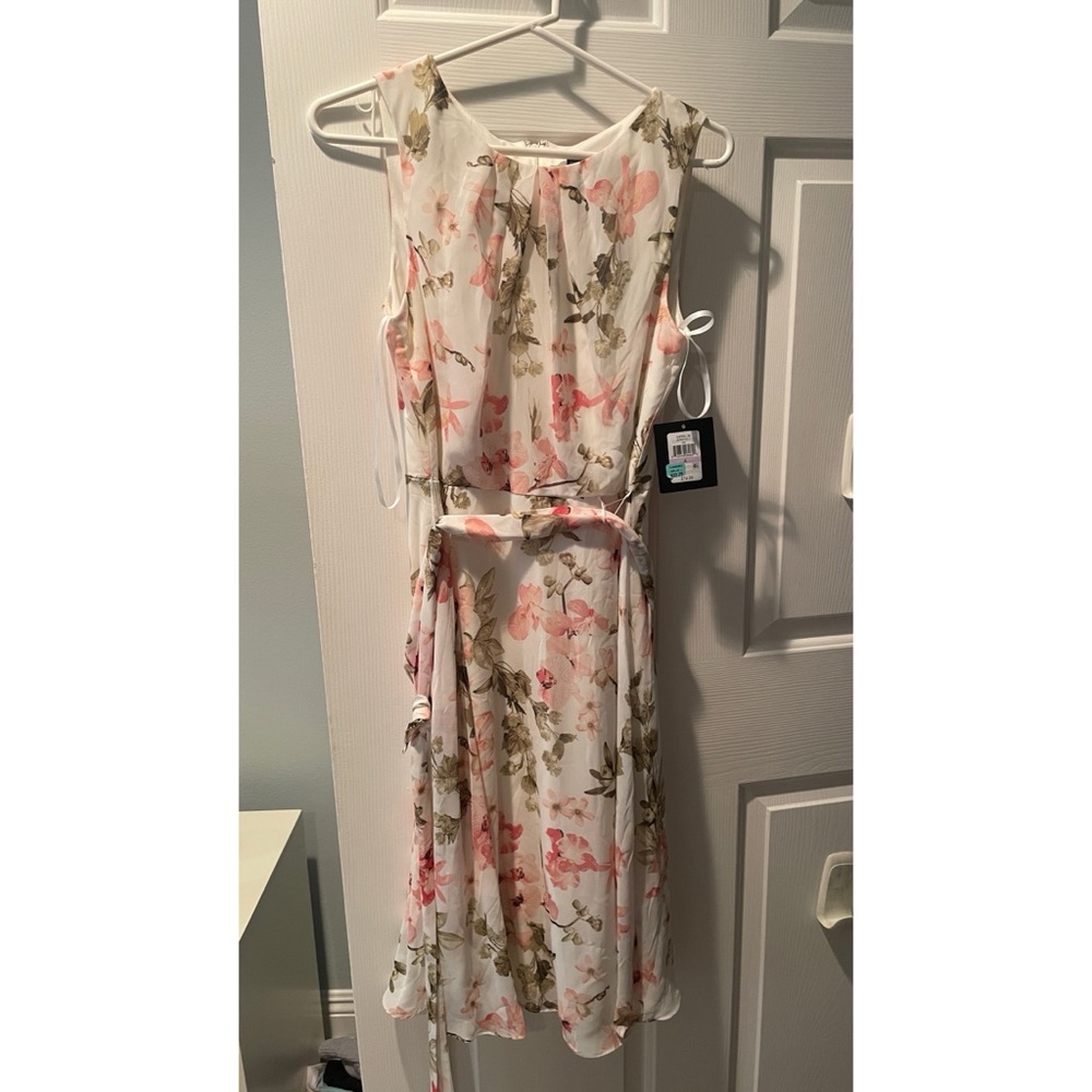 Floral Midi Dress - Pink and Green